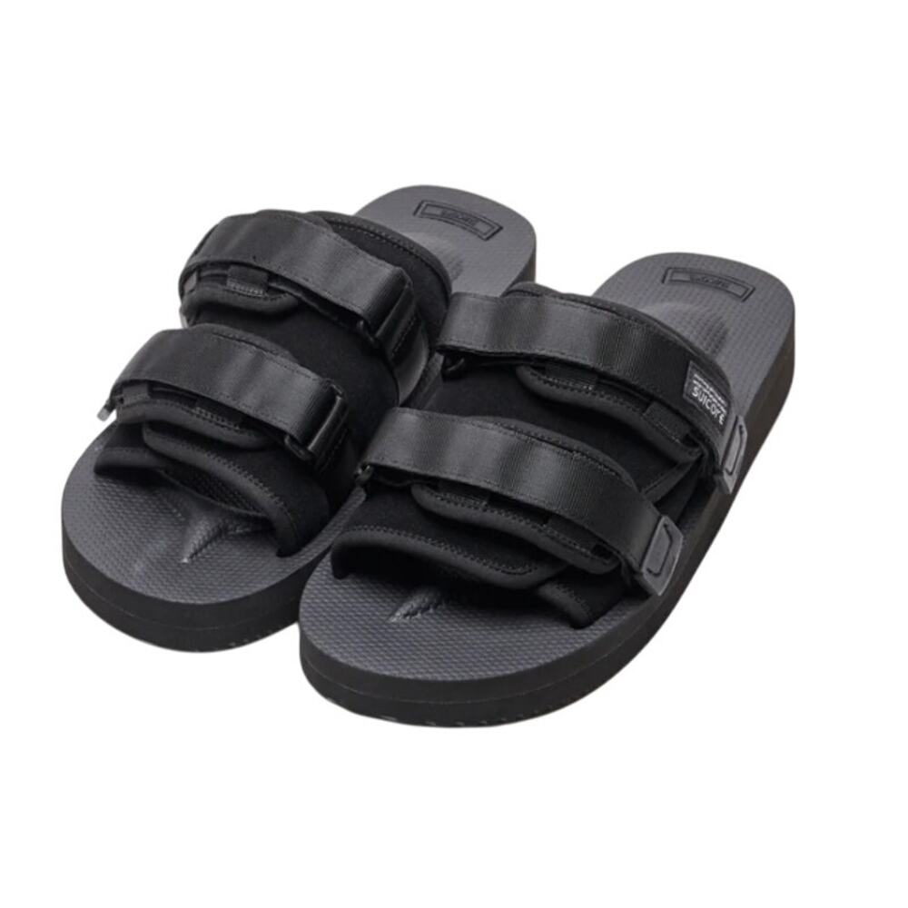 Suicoke Womens MOTO-VS Slip On Sandals Size 6 EU 35 Black Suede NWOB
